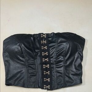 Black Strapless Corset Top